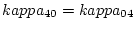 $kappa_{22}=kappa_{40}/3$