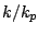 $k/k_p$