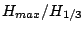 $H_{max}/H_{1/3}$