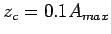 $z_c=0.1 A_{max}$