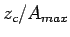 $z_c/A_{max}$