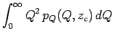$\displaystyle \int_0^\infty Q^2\,p_Q(Q,z_c)\,dQ$